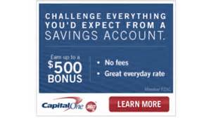 Like other banks, Capital One 360 offers promotions to attract new . . Capital one 360 promo code savings